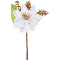 Virág MagicHome Karácsony, fehér, 16 x 7 cm