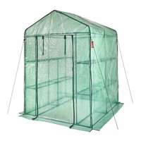 Greenhouse Steel Frame PE Cover 1.4 x 1.4 x 2 m