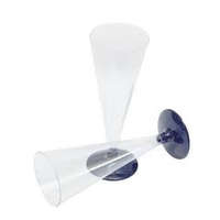 Globál Pack Műanyag Pezsgős pohár 100 ml fekete talppal