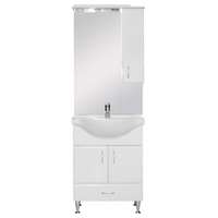 Vertex Bianca Plus 65 komplett fürdőszobabútor, magasfényű fehér színben, jobbos nyitási irány