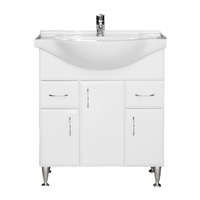 Vertex Bianca Plus 75 alsó szekrény mosdóval, magasfényű fehér színben