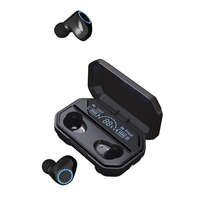 DEVIA DEVIA JOY A12 bluetooth fülhallgató SZTEREO (v5.1, TWS, mikrofon, zajszűrő, vízálló, LED kijelző + töltőtok) FEKETE