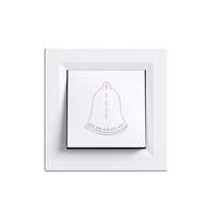 Leziter Nova csengő kapcsoló 101N fehér kerettel