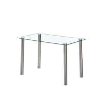 Leziter Berna 120 cm szögletes üveg étkezőasztal transparent