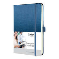 SIGEL Beíró A/5, 194 lap, Sigel Conceptum, keményfedeles, kockás, kék
