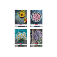 HERLITZ Spirálfüzet Herlitz Flower, A/4, vonalas, 70 lap