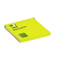 Q-CONNECT Öntapadós jegyzettömb 76x76mm neon 6x80 lap Q-CONNECT neonsárga