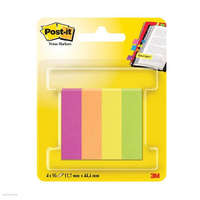 POST-IT Post-it Jelölőlapok 12,7 x 44,4 mm, 4 x 50 lap (neon színek) 670-4CA-EU