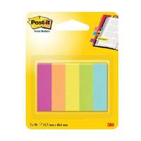 POST-IT Post-it Jelölőlapok 12,7 x 44,4 mm, 5 x 50 lap (neon színek) 670-5CA-EU