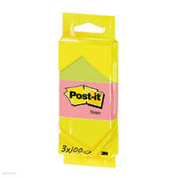 POST-IT Post-it öntapadós jegyzettömb, 6812 neon 51 × 38 mm, 3 x 100 lap