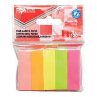 OFFICE PRODUCTS Öntapadós oldaljelölő, papír, Office Products, 15 x 50 mm, 5 x 100 címke