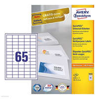 AVERY ZWECKFORM Etikett címke univerzális 3666 fehér QuickPEEL 38 x 21,2 mm 100 ív Avery