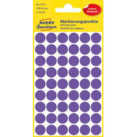 AVERY ZWECKFORM Etikett címke jelölőpont 3142 12 mm lila