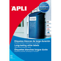 APLI Etikett LCA1226 64,6 x 33,8 mm fehér vízálló 480 db/csomag 20 ív