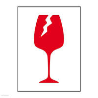 AVERY ZWECKFORM Etikett címke piktogram "Törékeny, óvatosan kezelendő!" 74 x 100 mm Avery 7251