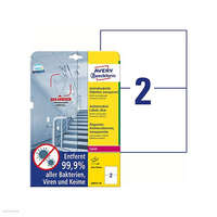 AVERY ZWECKFORM Etikett címke antimikrobiális L8012-10 210x148mm átlátszó 10 ív