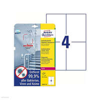 AVERY ZWECKFORM Etikett címke antimikrobiális L8013-10 105x148mm átlátszó 10 ív