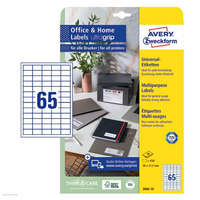 AVERY ZWECKFORM Etikett címke univerzális 3666-10 fehér 38x21,2mm 10ív Avery