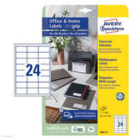 AVERY ZWECKFORM Etikett címke univerzális 3658-10 fehér 64,6x33,8mm 10ív Avery