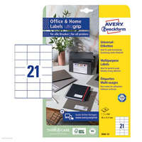 AVERY ZWECKFORM Etikett címke univerzális 3652-10 fehér 70x42,3mm 10ív Avery