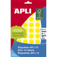 APLI Etikett 16mm kör kézzel írható 432 etikett/csomag APLI sárga