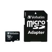 VERBATIM Memóriakártya VERBATIM "PRO" microSDHC Class 10 16 GB + adapter