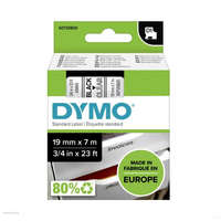 DYMO Betűnyomó kazetta gépi 19mmx7m Dymo fekete-átlátszó 45800