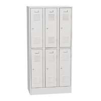 TRIUMPH Fém öltözőszekrény, osztott, 6 ajtós