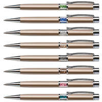 ART CRYSTELLA Golyósirón, Made With Swarowski Elements, középen kristályokkal töltve, 13,5 cm, light siam piros