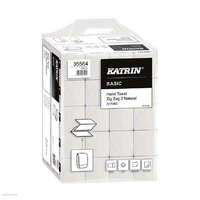 KATRIN Kéztörlő "Z" hajtogatott 200lap 2rétegű 23x22,5cm natúr Katrin Basic Handypack 76957