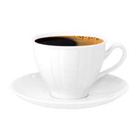 ROTBERG PORCELAIN Kávéscsésze + alj, 25 cl, Rotberg Porcelain Oslo, fehér porcelán, 6 darabos készlet