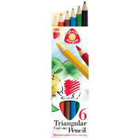 ICO Színes ceruza ICO Süni Jumbo háromszögletű, festett, vastag, 6 darabos készlet