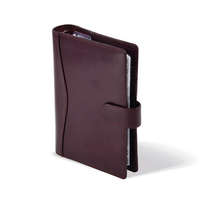 SATURNUS Gyűrűs kalendárium Saturnus M418, újrahasznosított fényes bőr, bordó