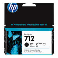 HEWLETT PACKARD HP tintapatron 3ED70A No.712, fekete, 38 ml
