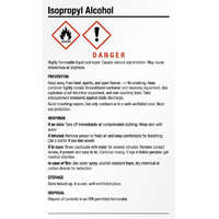 MIZU Biztonsági matrica, izopropil-alkohol