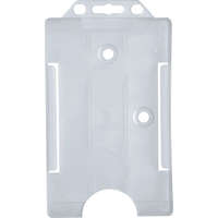 MIRAWIND Kártyatartó tok álló, műanyag, nyitott, ID2001f, átlátszó