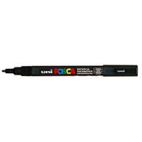 UNI Dekormarker, Uni Posca PC-3M, 0,9-1,3 mm, kúpos hegy, fekete
