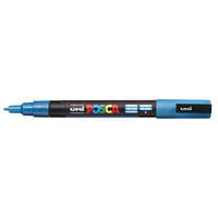 UNI Dekormarker, Uni Posca PC-3M, 0,9-1,3 mm, kúpos hegy, csillámló világoskék