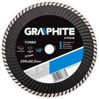 GRAPHITE (Topex) GRAPHITE Gyémánt vágókorong 230MM TURBO HŰTŐBORDÁS