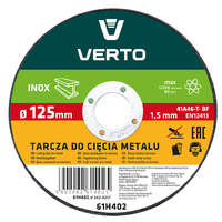 VERTO (Topex) VERTO VÁGÓKORONG 125X1,5 fémhez