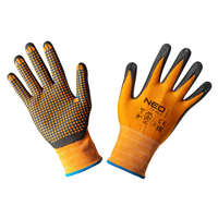 NEO (Topex) NEO Munkakesztyű, nylon, csúszásgátló nitril pöttyökkel, 4131X, méret: 9