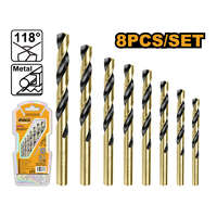 INGCO INGCO Csigafúró készlet 8 részes 2-8 mm HSS hengeres