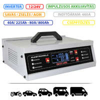 Mastroweld SMART- 480Q inverteres akkumulátortöltő és indító