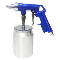 Homokfúvó pisztoly alsó fém tartájjal