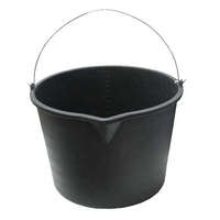  Construction bucket with handle and spout 5 liters - black