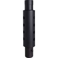 Füstcső fekete hődob sima (0,5 mm) 150 mm