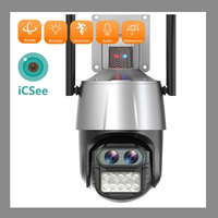  WiFi kettős lencsés érzékelő IP kamera 8MP 4K 8x zoom sziréna riasztás biztonsági felügyelet CH23-368