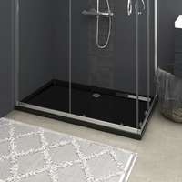 vidaXL téglalap alakú fekete ABS zuhanytálca 70 x 120 cm