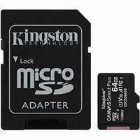 Kingston Micro-SD memóriakártya adapterrel Kingston SDCS2/64GB 64 GB 64 GB