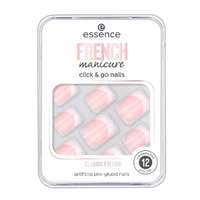 Essence Műkörmök Essence Click & Go Nails 01-classic french Francia manikűr 12 egység